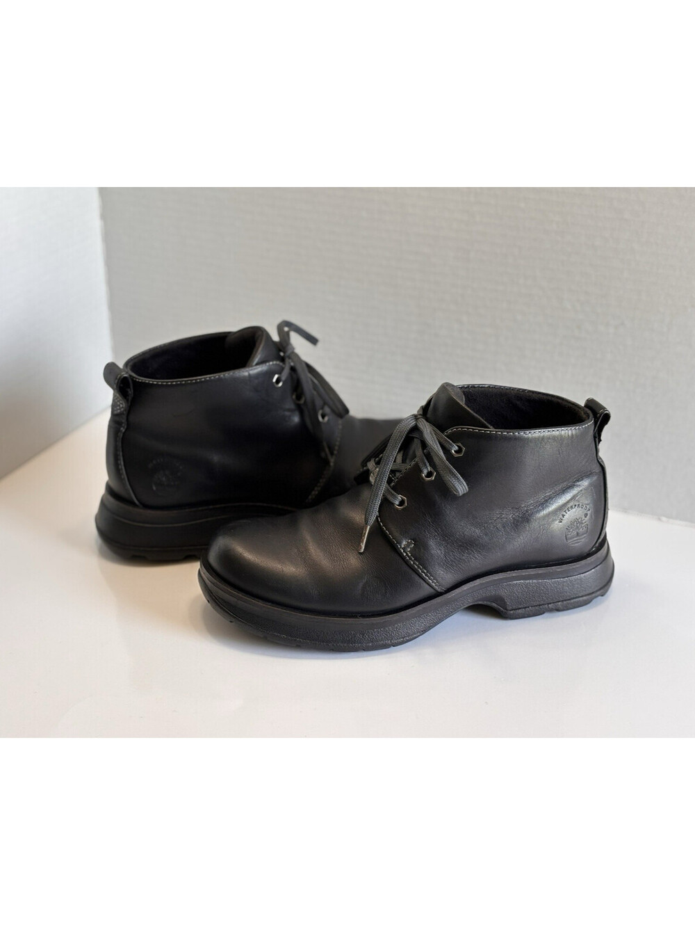 Timberland Earthkeeper Women’s 7 M Black Leather Waterproof Ankle Boots Lace Up